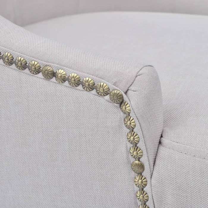 Scaune de sufragerie, 6 buc., gri crem, material textil - WALTI WALTI