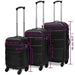 Set valize rigide, negru, 3 buc., 45,5/55/66 cm - WALTI WALTI