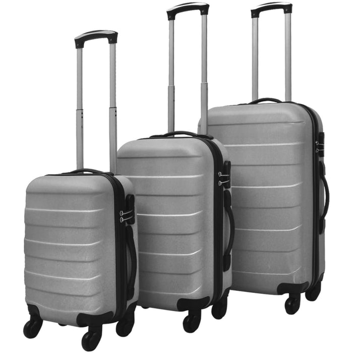 Set valize rigide, argintiu, 3 buc., 45,5/55/66 cm - WALTI WALTI