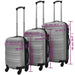 Set valize rigide, argintiu, 3 buc., 45,5/55/66 cm - WALTI WALTI