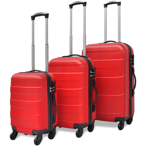Set valize rigide, roșu, 3 buc., 45,5/55/66 cm - WALTI WALTI