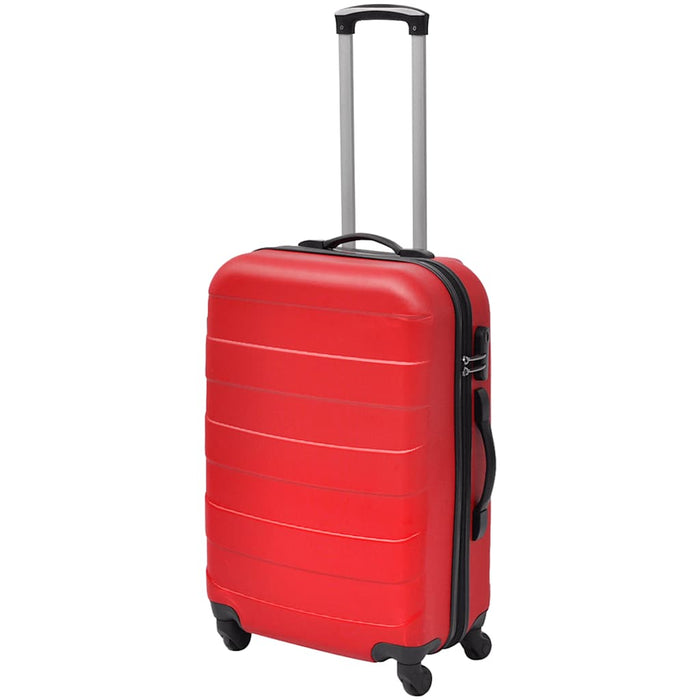 Set valize rigide, roșu, 3 buc., 45,5/55/66 cm - WALTI WALTI