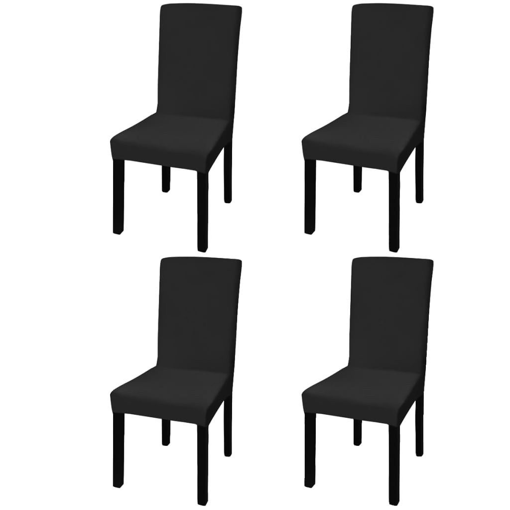 Husă dreaptă extensibilă pentru scaun - 4 buc
