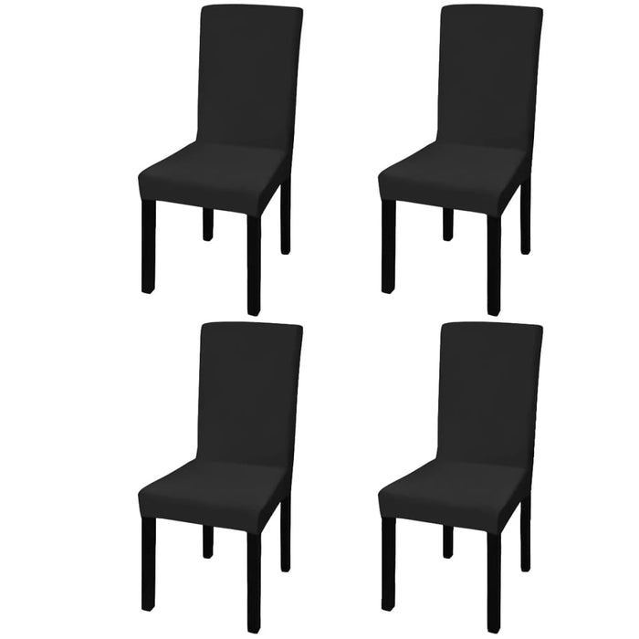 Huse de scaun elastice drepte, 4 buc., negru WALTI