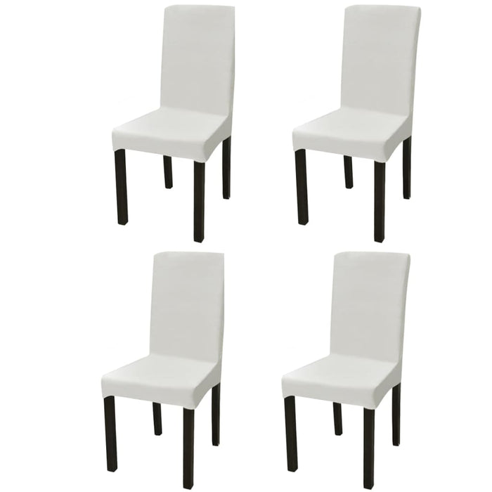 Huse de scaun elastice drepte, 4 buc., crem - WALTI WALTI