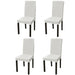 Huse de scaun elastice drepte, 4 buc., crem - WALTI WALTI