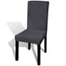 Huse de scaun elastice drepte, 6 buc., antracit - WALTI WALTI