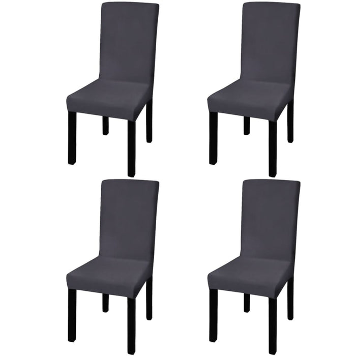 Huse de scaun elastice drepte, 4 buc., antracit - WALTI WALTI