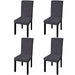 Huse de scaun elastice drepte, 4 buc., antracit - WALTI WALTI
