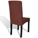 Huse de scaun elastice drepte, 4 buc., maro - WALTI WALTI