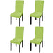 Huse de scaun elastice drepte, 4 buc., verde - WALTI WALTI