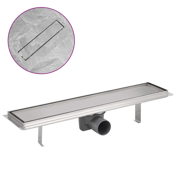 Rigolă duș liniară, model linie, oțel inoxidabil, 530 x 140 mm WALTI