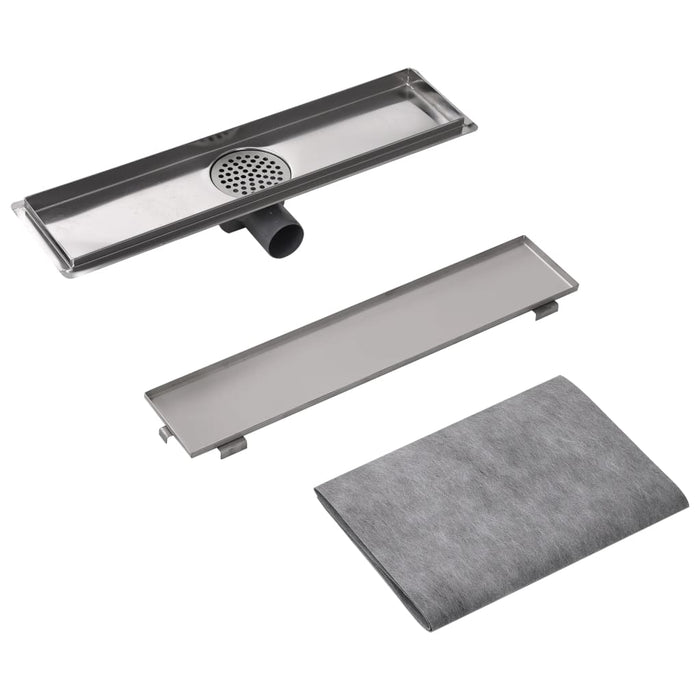 Rigolă duș liniară, model linie, oțel inoxidabil, 530 x 140 mm WALTI