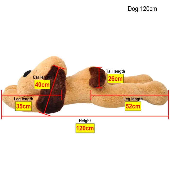Cățel de pluș de jucărie 120 cm, maro - WALTI WALTI