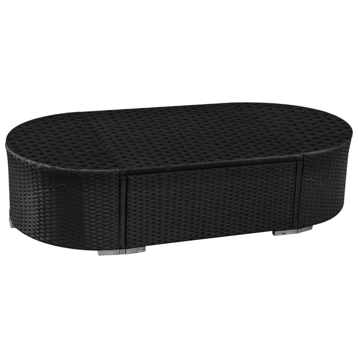 Set canapea rotundă 11 pcs albastru poliratan WALTI