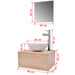 Set mobilier baie, 4 piese, bej, cu chiuvetă și robinet - WALTI WALTI