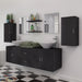 Set mobilier baie 11 piese, chiuvete și robinete incluse, negru - WALTI WALTI