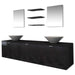 Set mobilier baie 10 piese, chiuvete și robinete incluse, negru - WALTI WALTI