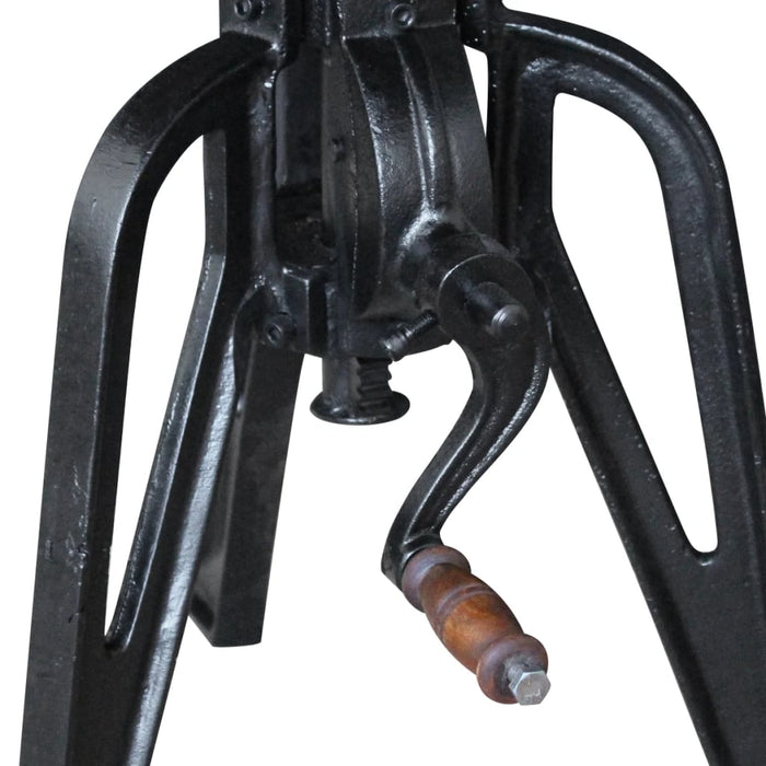 Masă laterală din lemn masiv reciclat, cadru fier, 60x(42-63)cm - WALTI WALTI