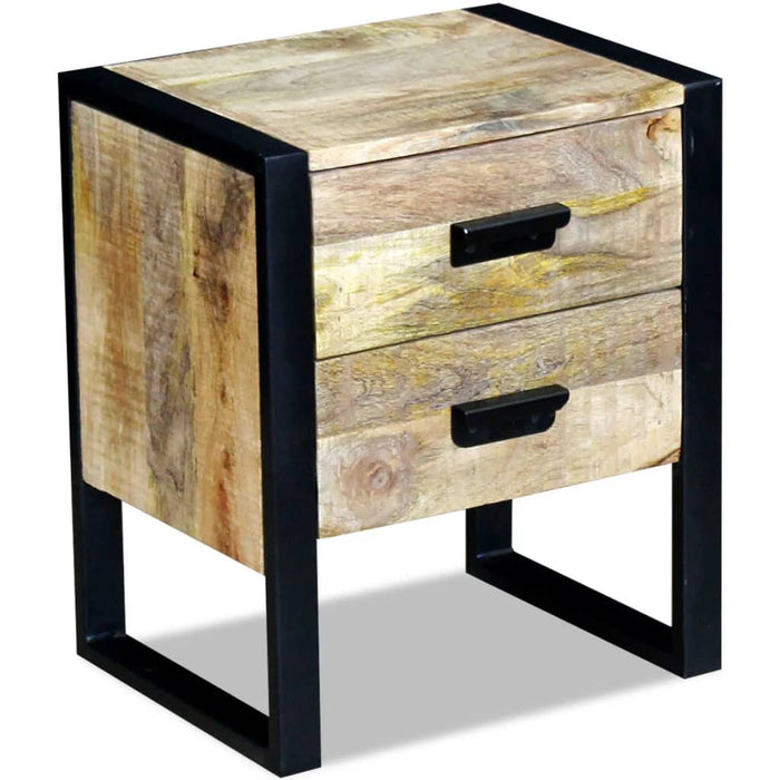 Masă laterală cu 2 sertare din lemn solid de mango, 43x33x51 cm - WALTI WALTI