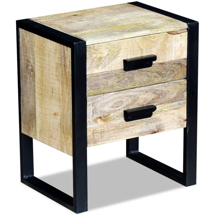 Masă laterală cu 2 sertare din lemn solid de mango, 43x33x51 cm - WALTI WALTI