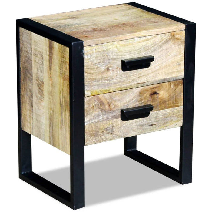 Masă laterală cu 2 sertare din lemn solid de mango, 43x33x51 cm - WALTI WALTI