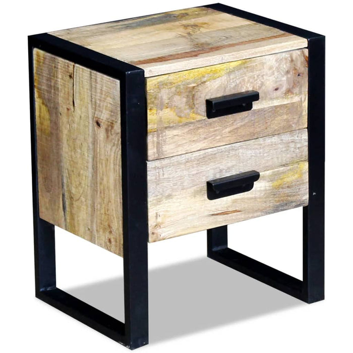 Masă laterală cu 2 sertare din lemn solid de mango, 43x33x51 cm - WALTI WALTI