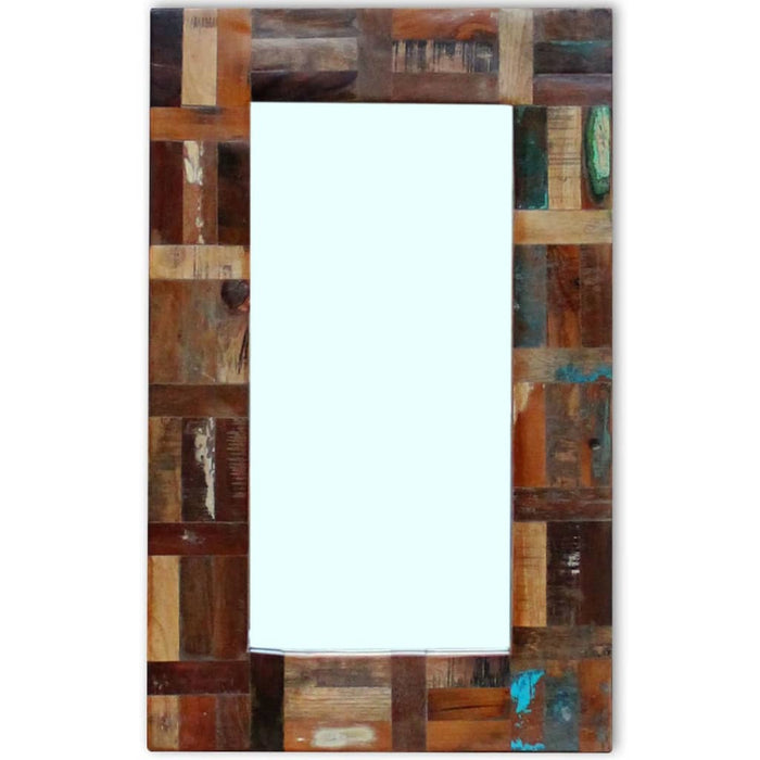 Oglindă, 80x50 cm, lemn masiv reciclat WALTI