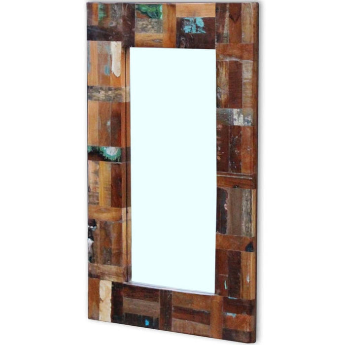 Oglindă, 80x50 cm, lemn masiv reciclat WALTI