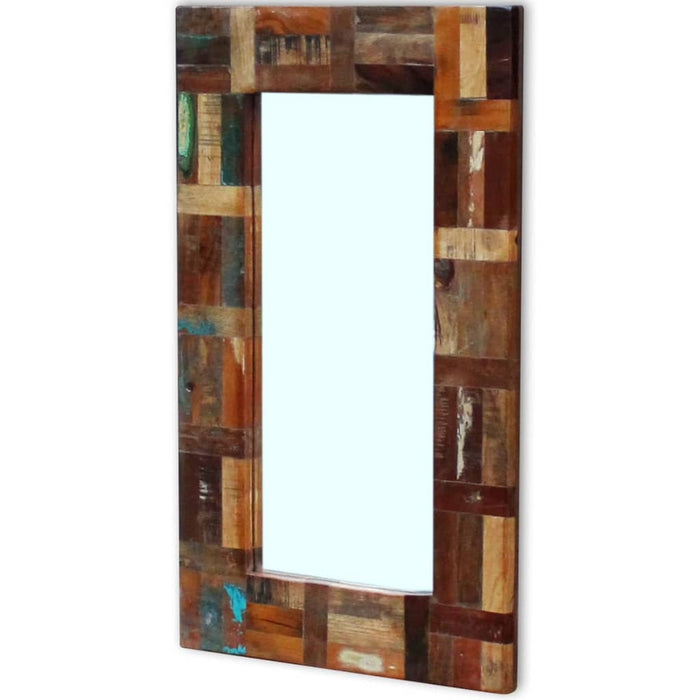 Oglindă, 80x50 cm, lemn masiv reciclat WALTI