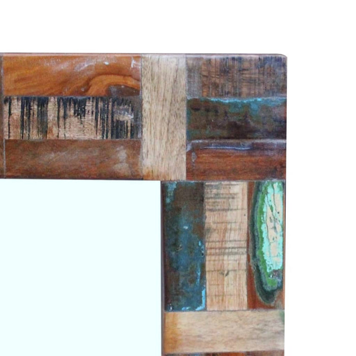 Oglindă, 80x50 cm, lemn masiv reciclat WALTI
