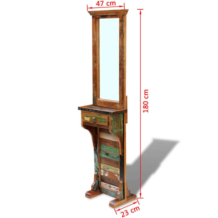 Oglindă pentru hol, 47 x 23 x 180 cm, lemn reciclat solid - WALTI WALTI