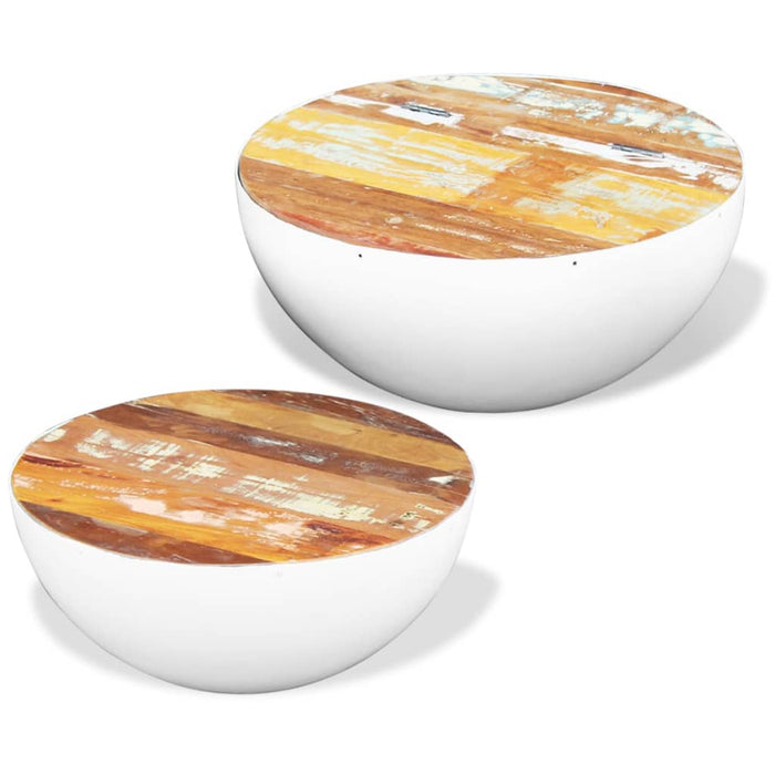 Măsuță de cafea, 2 buc., lemn masiv reciclat - WALTI WALTI