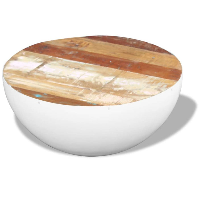 Măsuță de cafea în formă de bol 60x60x30 cm lemn masiv reciclat - WALTI WALTI