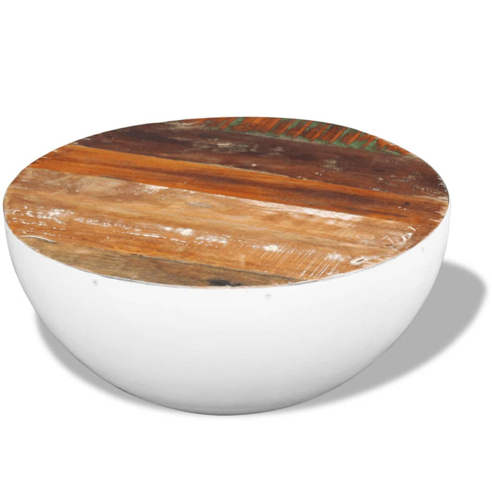 Măsuță de cafea în formă de bol 60x60x30 cm lemn masiv reciclat - WALTI WALTI