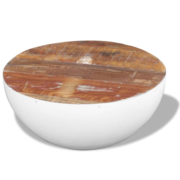 Măsuță de cafea în formă de bol 60x60x30 cm lemn masiv reciclat - WALTI WALTI