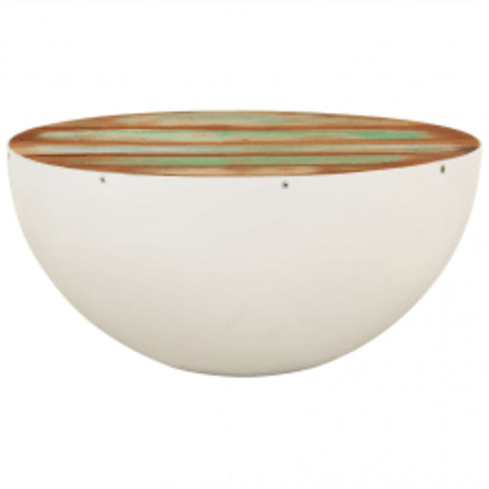 Măsuță de cafea în formă de bol 60x60x30 cm lemn masiv reciclat - WALTI WALTI