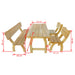 Set mobilier de exterior, 4 piese, lemn de pin tratat - WALTI WALTI