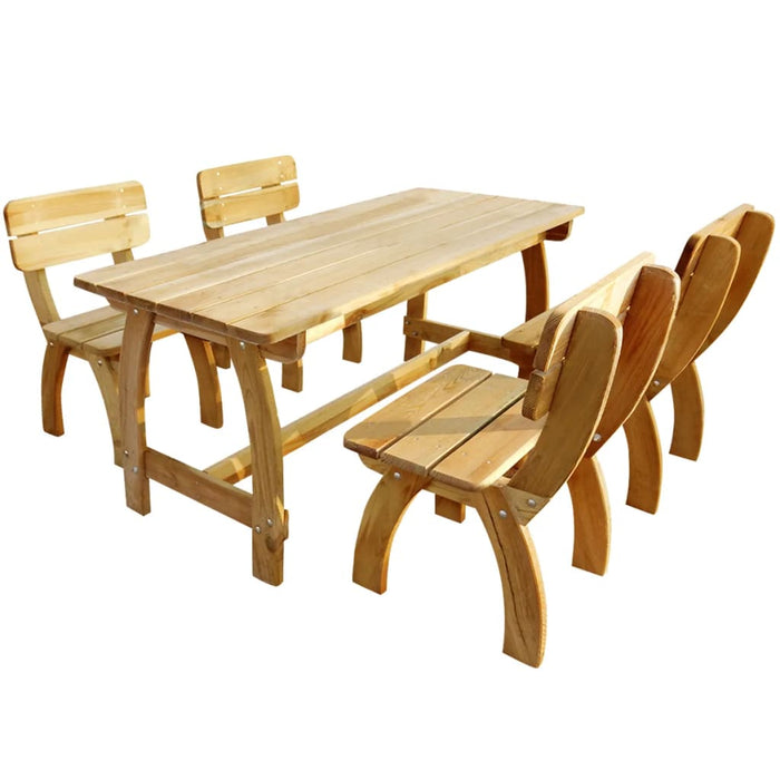 Set mobilier de exterior, 5 piese, lemn de pin tratat - WALTI WALTI