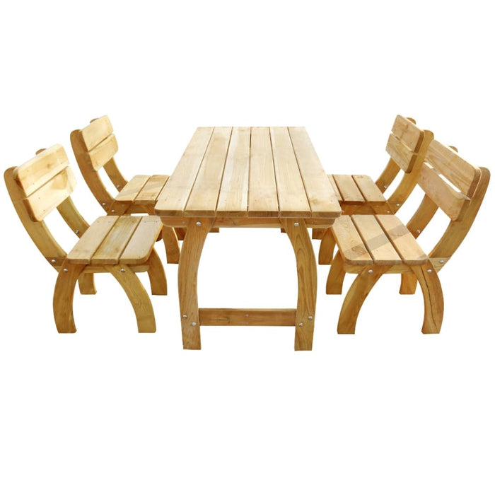 Set mobilier de exterior, 5 piese, lemn de pin tratat - WALTI WALTI