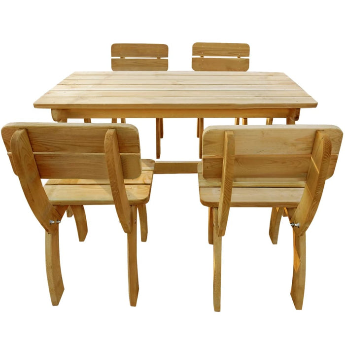 Set mobilier de exterior, 5 piese, lemn de pin tratat - WALTI WALTI