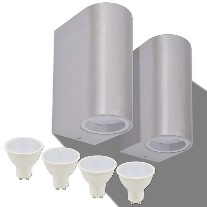 Corp iluminat LED perete exterior 2 buc, rotund, sus/jos - WALTI WALTI