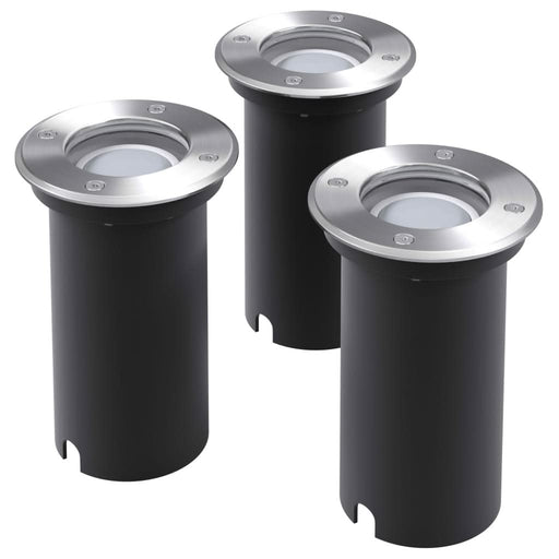 Corpuri de iluminat LED pentru sol, exterior, rotunde, 3 buc. - WALTI WALTI