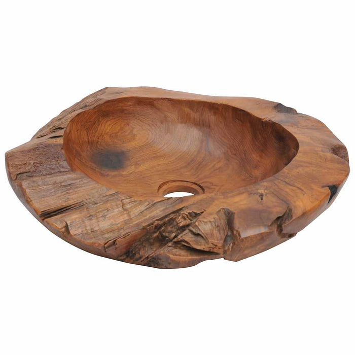 Chiuvetă de baie din lemn masiv de tec, 45 cm WALTI