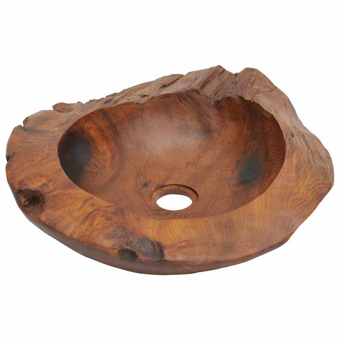 Chiuvetă de baie din lemn masiv de tec, 45 cm WALTI
