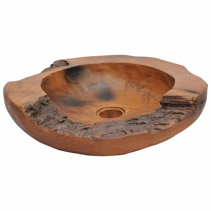 Chiuvetă de baie din lemn masiv de tec, 45 cm WALTI