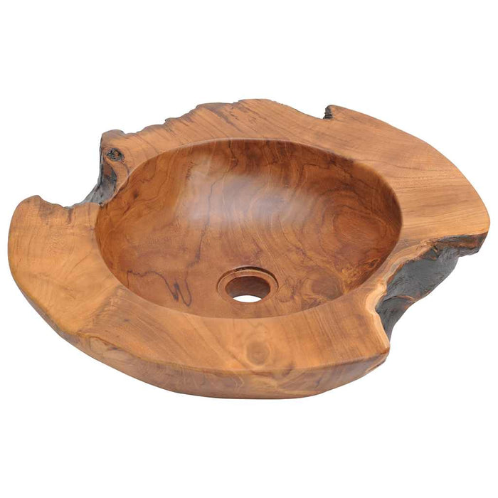 Chiuvetă de baie din lemn masiv de tec, 45 cm WALTI