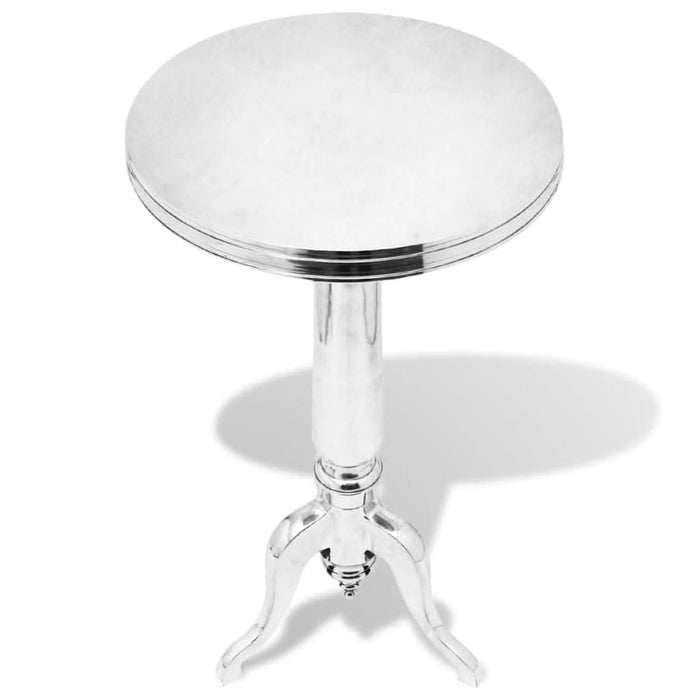 Masă laterală rotundă din aluminiu, argintiu - WALTI WALTI