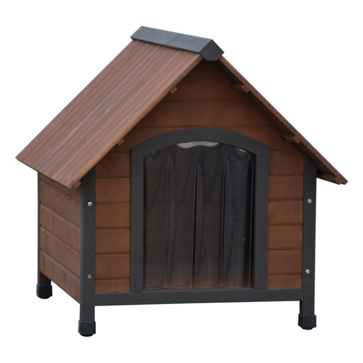 @Pet Cușcă de câine cu clapete de plastic Rustique maro 102x82x87 cm - WALTI WALTI