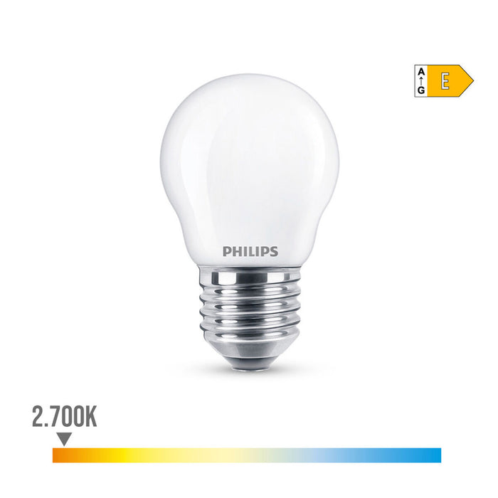 Bec LED Philips E 6,5 W 60 W E27 806 lm 4,5 x 7,8 cm (2700 K) - WALTI WALTI